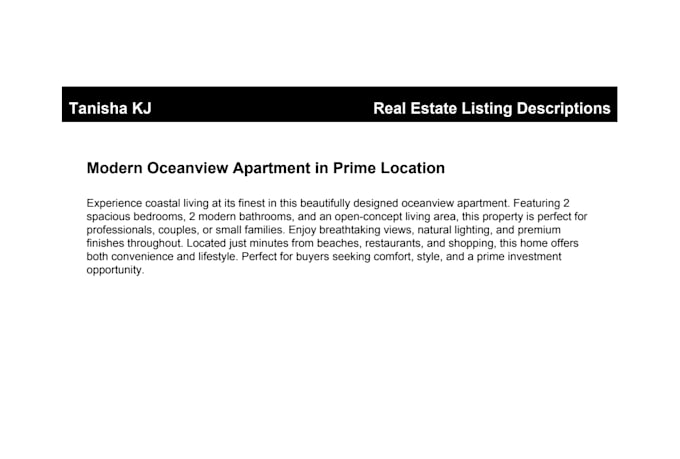 write compelling real estate listing descriptions